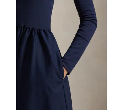 Polo Ralph Lauren Women's Cotton Long-sleeve Dress In Blue