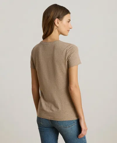 Ralph Lauren Women's Beaded-crest Jersey T-shirt In Gray