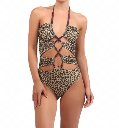 Sea Salt Hunter Reversible One-piece Swimsuit In Leopard Print In Multi