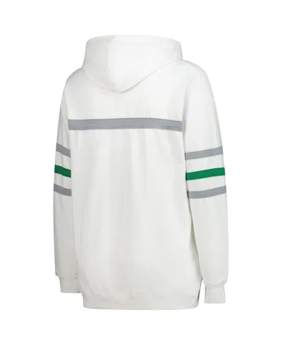 Mitchell & Ness White Philadelphia Eagles Plus Size Head Coach Throwback Pullover Hoodie In White
