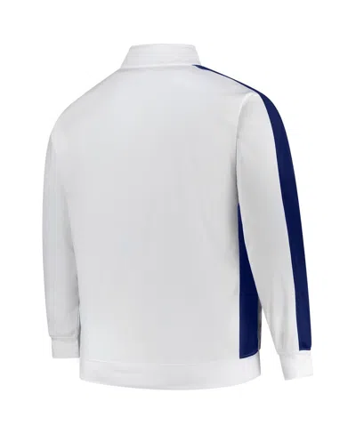 Fanatics Men's White Chicago Bears Big Tall Tricot Full-zip Track Jacket In White