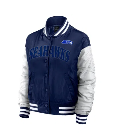 Fanatics Women's College Navy Seattle Seahawks Elements Wave Full-snap Jacket In Blue