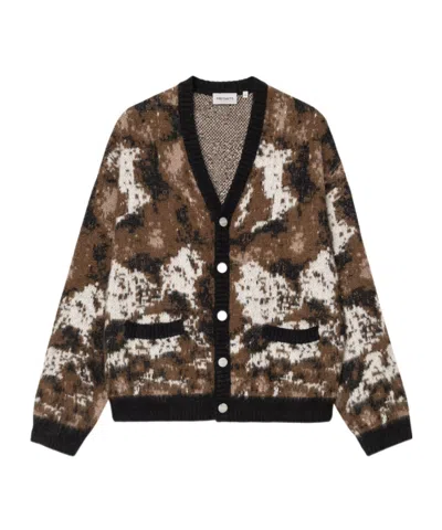 Carhartt Cardigan Merton Wild Dog Jacquard In Brown