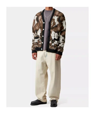 Carhartt Cardigan Merton Wild Dog Jacquard In Brown