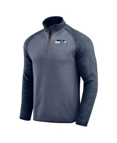 Fanatics Darius Rucker Collection By  Men's College Navy Seattle Seahawks Tonal Quarter-zip Jacket In Gray