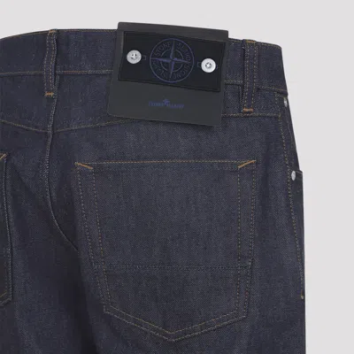 Stone Island Belt Loop Jeans In Blue