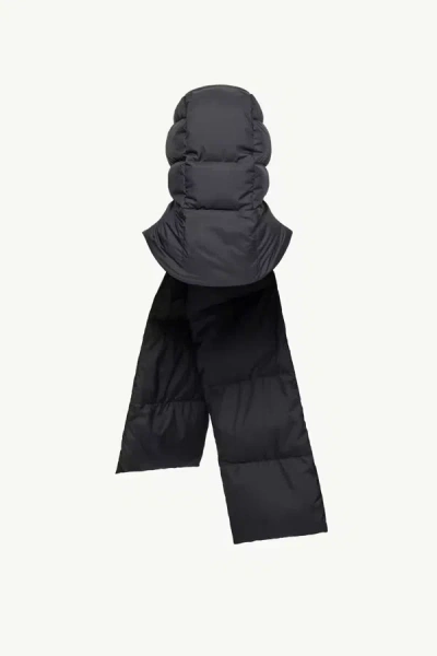 Moncler Hooded Down Scarf In Black