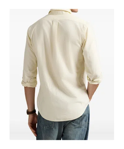 Polo Ralph Lauren Brushed Oxford Novelty Bear Sport Shirt In Neutral