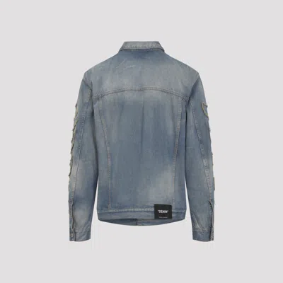 Off-white Blue Patch Skate Cotton Jacket Jacket In Blue