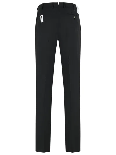 Pt01 Belt Loop Dress Trousers In Black