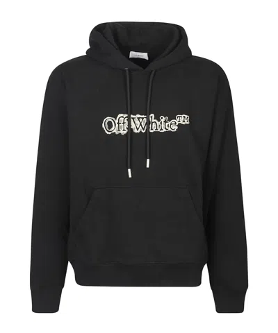 Off-white Black Skate Cloudy Arrow Hoodie In Animal Print