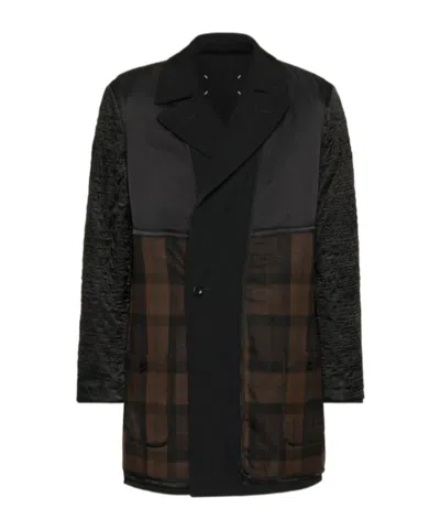 Maison Margiela Versatile Coat With Removable Inner Layer In Black