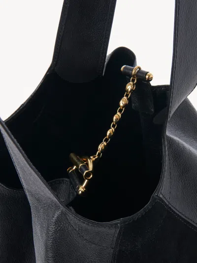 Chloé Panelled Chain Shoulder Bag In Black