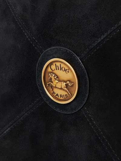 Chloé Panelled Chain Shoulder Bag In Black