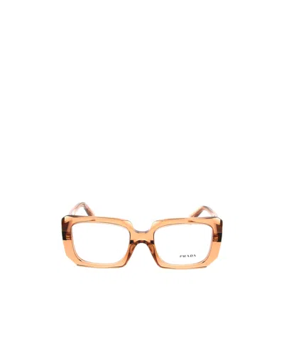 Prada Full Frame Plain Mirror In Brown