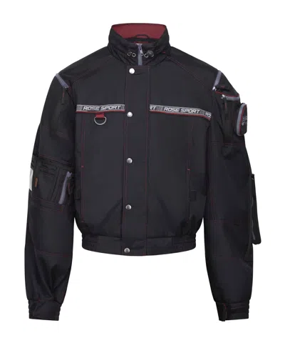 Martine Rose High Collar Casual Jacket In Black