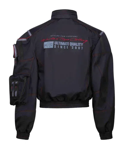 Martine Rose High Collar Casual Jacket In Black