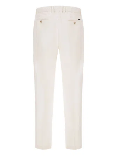 Herno Pleated Drawstring Trousers In White