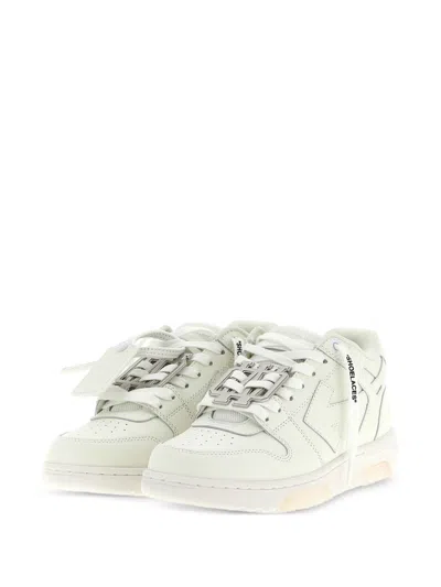Off-white Low-top Calf Leather Sneakers In White