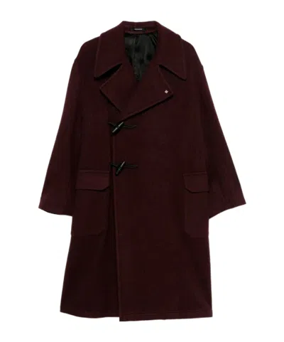 Tagliatore Long-sleeved Coat In Brown