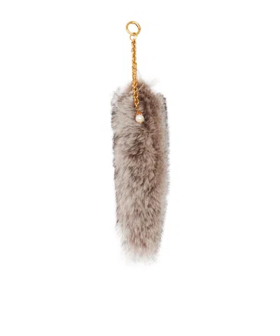 Chloé The Treasure Tails Charm In Shearling In Gray