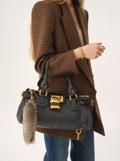 Chloé The Treasure Tails Charm In Shearling In Gray