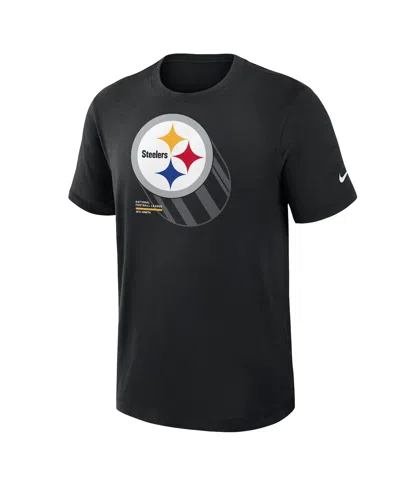 Fanatics Nike Men's Black Pittsburgh Steelers Left End Run Slub Performance T-shirt In Black