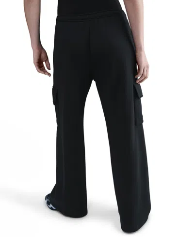 Nike Sportswear Phoenix Fleece Wide Leg Cargo Sweatpants In Black