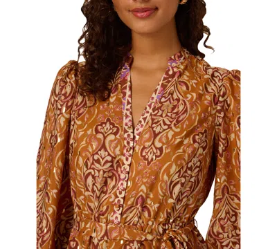 Adrianna By  Papell Women's V-neck Printed Short Dress In Multi