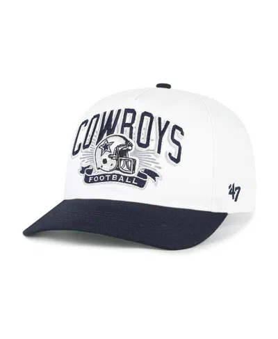 47 Brand Big Boys And Girls White Dallas Cowboys Prime Play Hitch Adjustable Hat In White