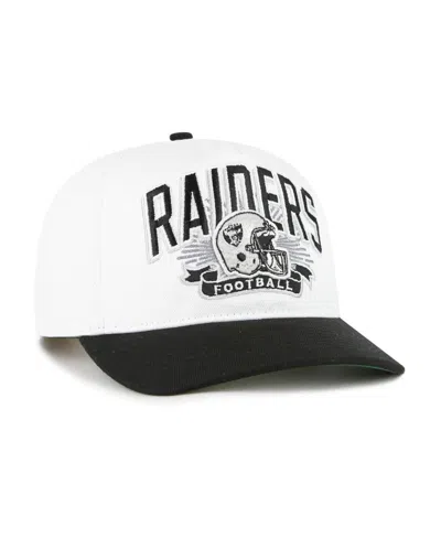 47 Brand Big Boys And Girls White/black Las Vegas Raiders Prime Play Hitch Adjustable Hat In White