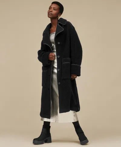 Ugg Sema Fluff Coat In Black