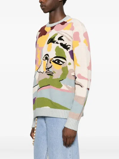 Kidsuper Mens Multi Jacquard Knitted Jumper In Pink