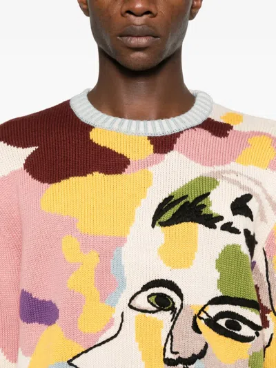 Kidsuper Mens Multi Jacquard Knitted Jumper In Pink