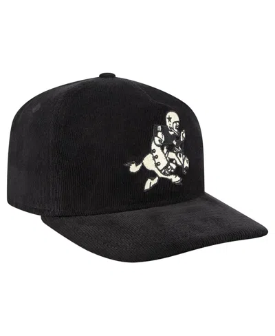 New Era Men's Black Dallas Cowboys Retro Joe Nostalgic Corduroy Golfer Adjustable Hat In Black