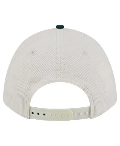 New Era Men's Cream/green New York Jets Two-tone Sided Corduroy 9forty A-frame Adjustable Hat In Multi