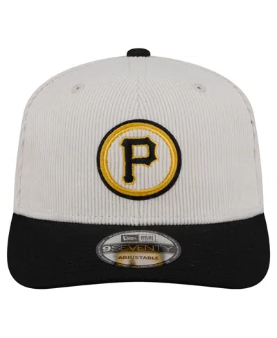 New Era Men's Cream/black Pittsburgh Pirates Loyal 9seventy Adjustable Hat In Gray