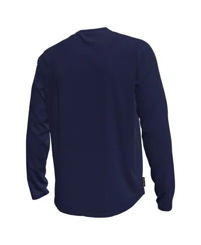 Under Armour Men's Navy Notre Dame Fighting Irish Sideline Knockout Long-sleeve T-shirt In Blue