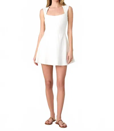 French Connection Lula Ponte Skater Mini Dress In Summer White