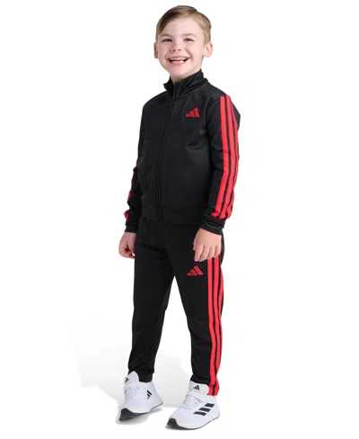 Adidas Originals Toddler And Little Boys 2t-7 Two Piece Long Sleeve, Three Stripes Jacket And Jogger Pant Set In Animal Print