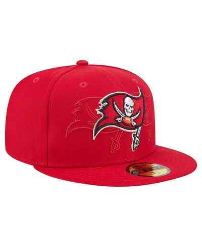 New Era Men's Red Tampa Bay Buccaneers Tri-hit 59fifty Fitted Hat In Red