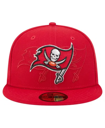 New Era Men's Red Tampa Bay Buccaneers Tri-hit 59fifty Fitted Hat In Red