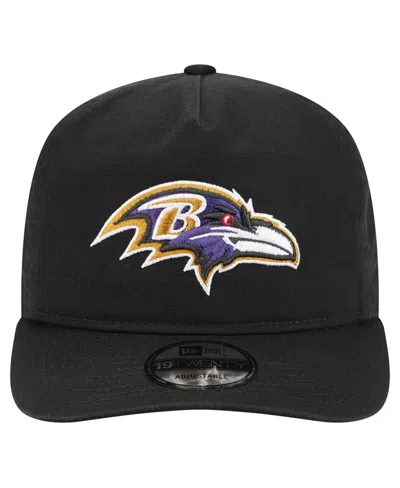 New Era Black Baltimore Ravens Basic 9fifty Adjustable Snapback Hat In Black