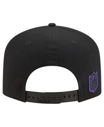 New Era Black Baltimore Ravens Basic 9fifty Adjustable Snapback Hat In Black