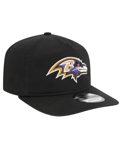 New Era Black Baltimore Ravens Basic 9fifty Adjustable Snapback Hat In Black