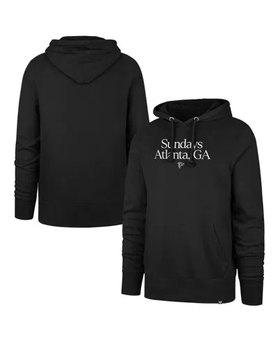 47 Brand Men's Black Atlanta Falcons Sundays Regional Headline Hoodie In Black