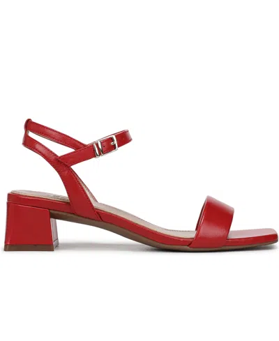 Naturalizer Women's Hana Square Toe Strappy Sandals In Red