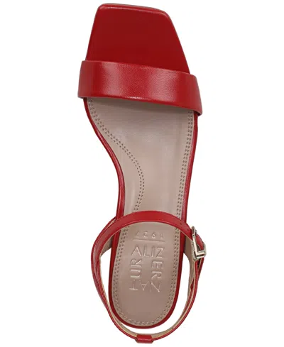 Naturalizer Women's Hana Square Toe Strappy Sandals In Red