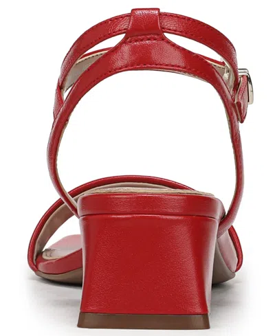 Naturalizer Women's Hana Square Toe Strappy Sandals In Red