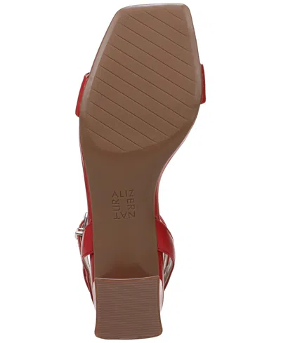 Naturalizer Women's Hana Square Toe Strappy Sandals In Red